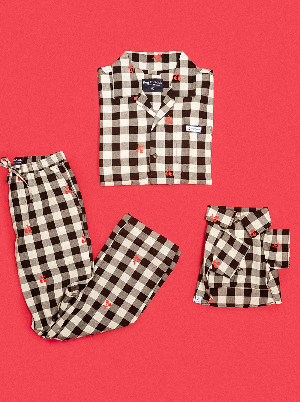 Sweet Dreams Pajamas matching adult & pet apparel detail 7