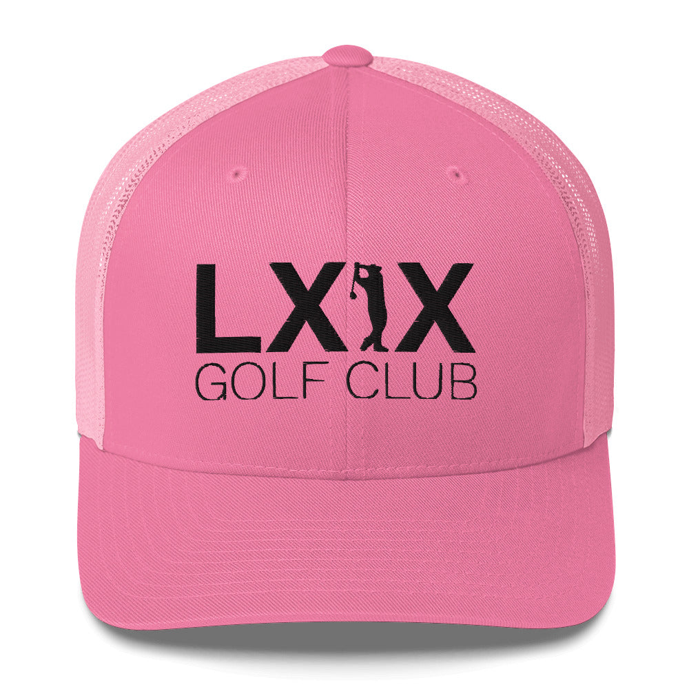 Swinger Logo Trucker Cap - Black Logo by LXIX GOLF CLUB — view 4