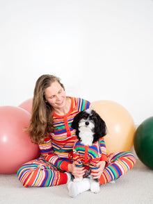 Groovin' Retro Pajama matching adult & pet apparel detail 6