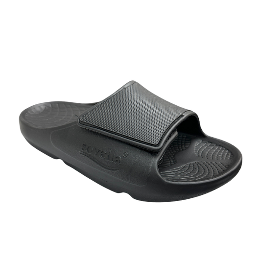 Sovella Adjustable Recovery Slide Sandals – Black