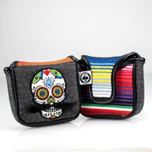 Mustache Sugar Skull - Mallet Putter Cover Gray Camo, product image 7
