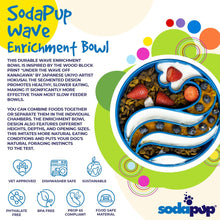 Wave eBowl Deep Slow Feeder Dog Bowl for Enrichment | Made in USA