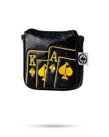 Black/Gold Ace of Spades - Mallet Putter Cover, product image 2