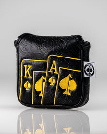 Black/Gold Ace of Spades - Mallet Putter Cover, product image 4
