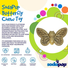 Butterfly Nylon Chew & Enrichment Toy | 2-in-1 for Aggressive Chewers | SodaPup