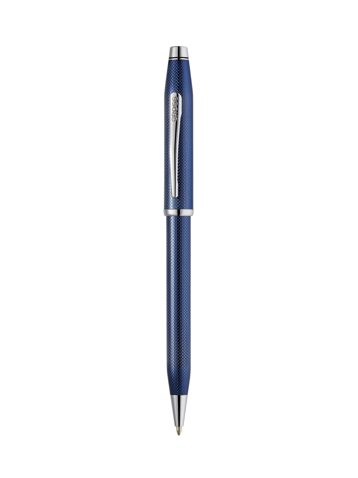 Century® II Polished Translucent Cobalt Blue Engraved Diamond Pattern Ballpoint Pen