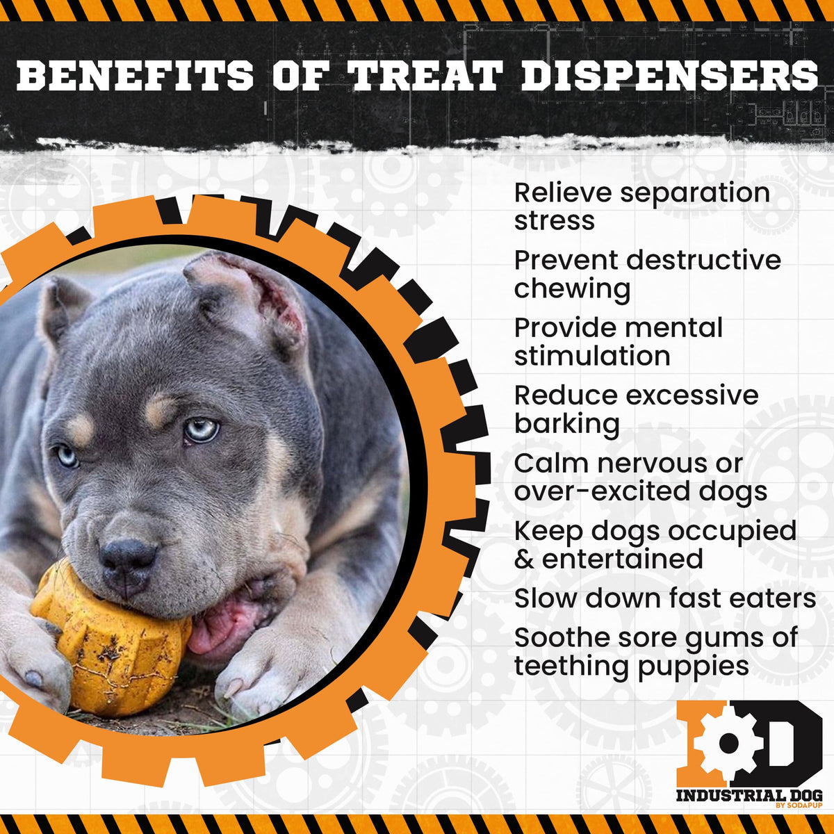 Gear eDispenser - Durable Rubber Yak Chew Holder & Treat Pocket | USA Made