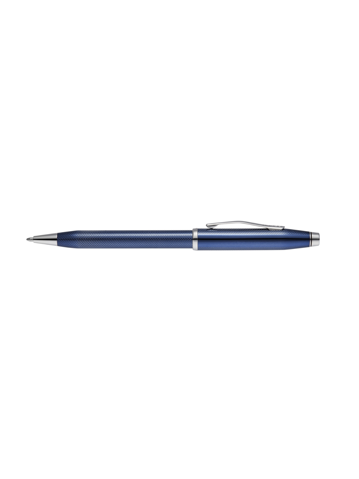 Century® II Polished Translucent Cobalt Blue Engraved Diamond Pattern Ballpoint Pen