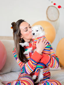 Groovin' Retro Pajama matching adult & pet apparel detail 4