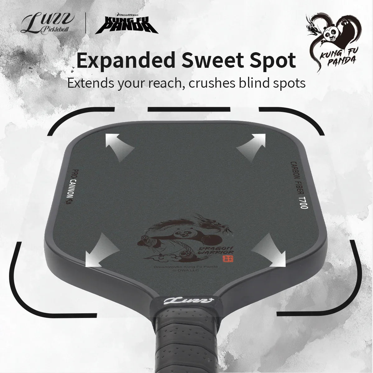 Luzz Kung Fu Panda Cannon Pickleball Paddle & Cover pickleball accessory, supplier image 5