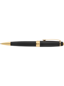 Bailey™ Matte Black Lacquer with 23KT Gold PVD Ballpoint Pen
