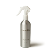 Ananday salutation spray bottle on a transparent background.