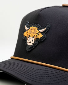 Highland Cow Black - Perforated Rope Hat, product image 3