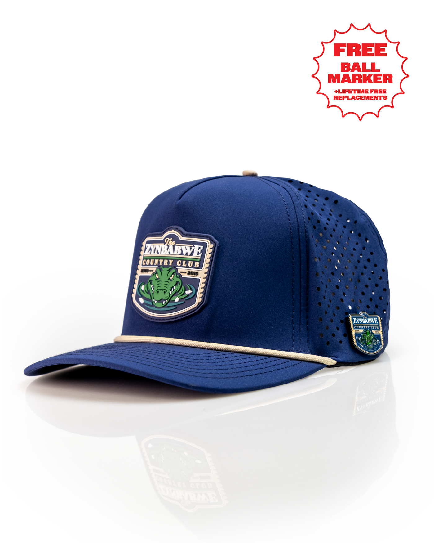 Zynbabwe Country Club Navy - Perforated Rope Hat, product image 1