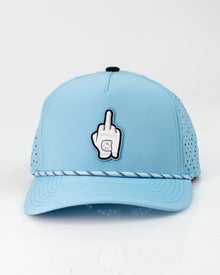 Middle Finger Baby Blue - Perforated Rope Hat, product image 3