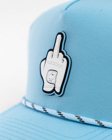 Middle Finger Baby Blue - Perforated Rope Hat, product image 2
