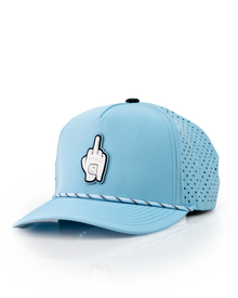 Middle Finger Baby Blue - Perforated Rope Hat, product image 1