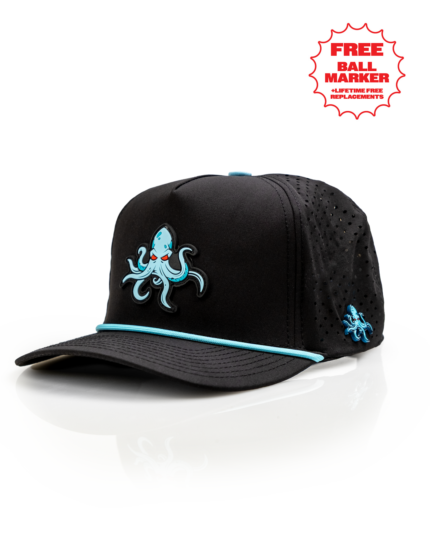Kraken Black - Perforated Rope Hat, product image 1