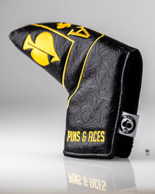 Black/Gold Ace of Spades - Blade Putter Cover, product image 13