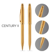 Century® II Polished 23KT Gold-plated Engraved Diamond Pattern Ballpoint Pen