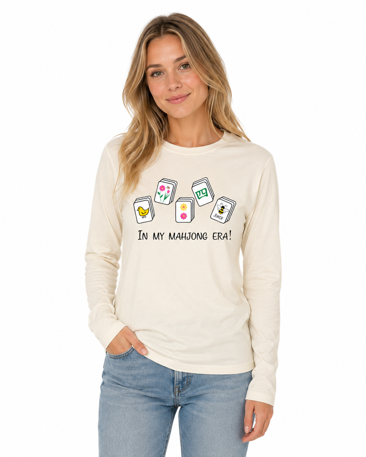 In My Mahjong Era Women's Organic Cotton Long-Sleeve Shirt