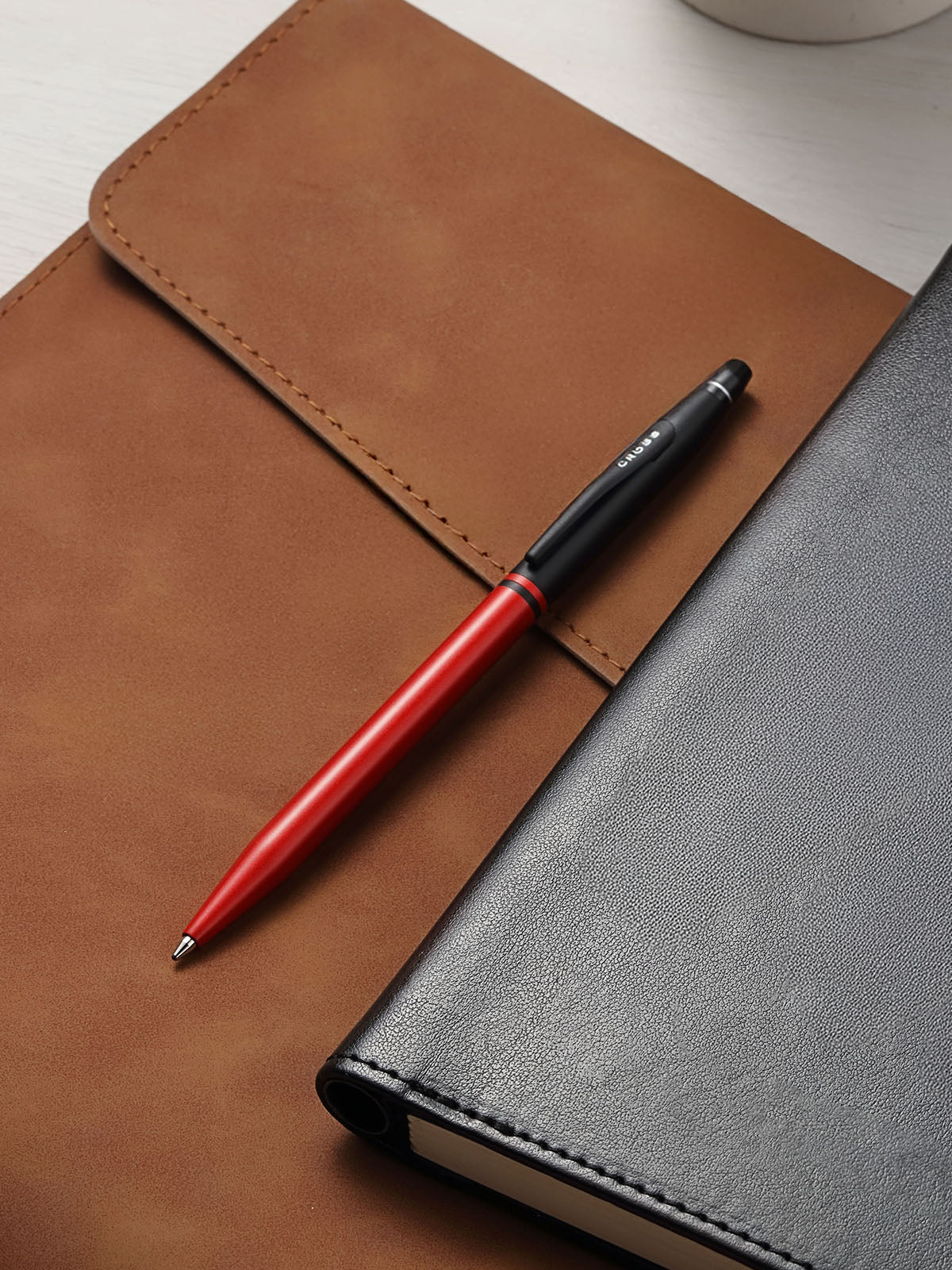 Click™ Tuxedo Satin Metallic Red Ballpoint Pen