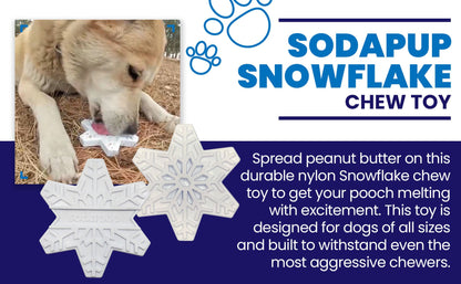 Snowflake Nylon Dog Chew Toy for Aggressive Chewers | USA Made & FDA Compliant