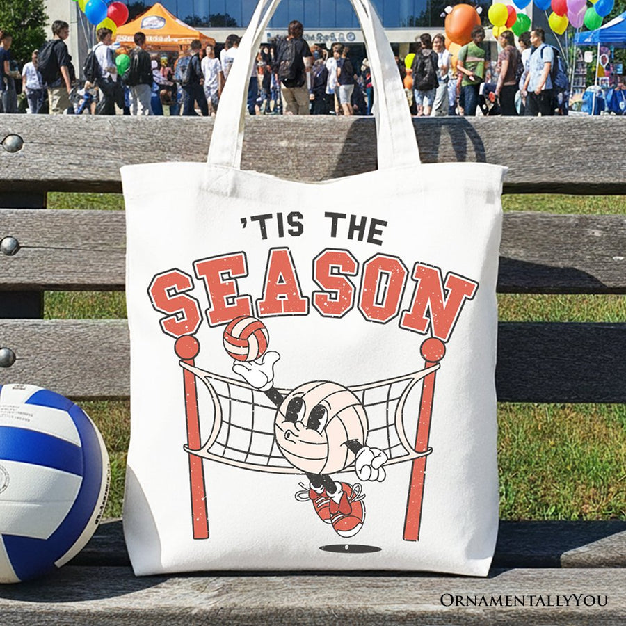 Tis the Season Volleyball Canvas Tote