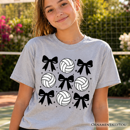 Kids Coquette Volleyball Bows Tee