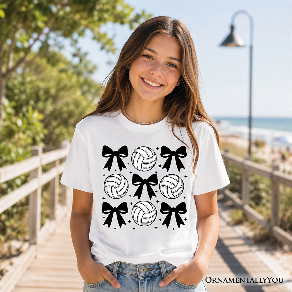 Kids Coquette Volleyball Bows Tee