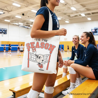 Tis the Season Volleyball Canvas Tote