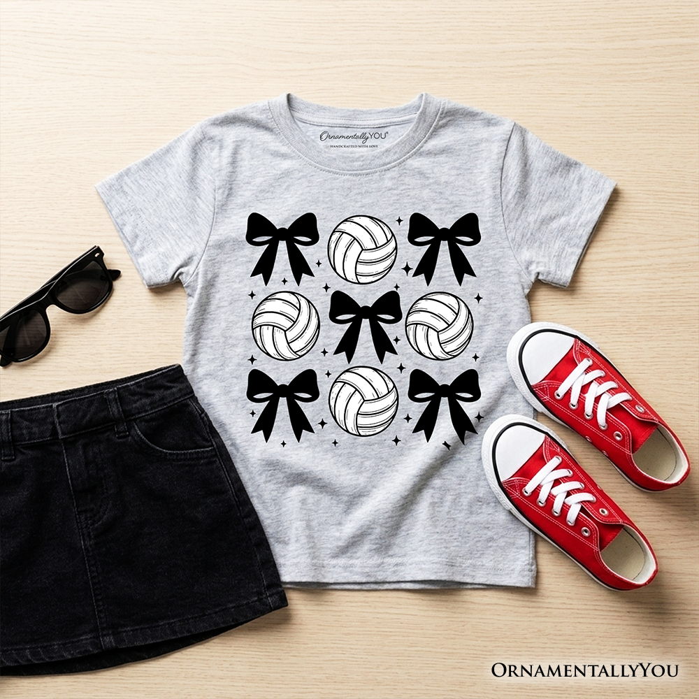 Kids Coquette Volleyball Bows Tee