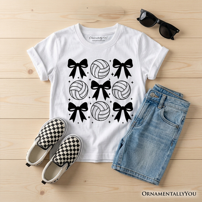 Kids Coquette Volleyball Bows Tee