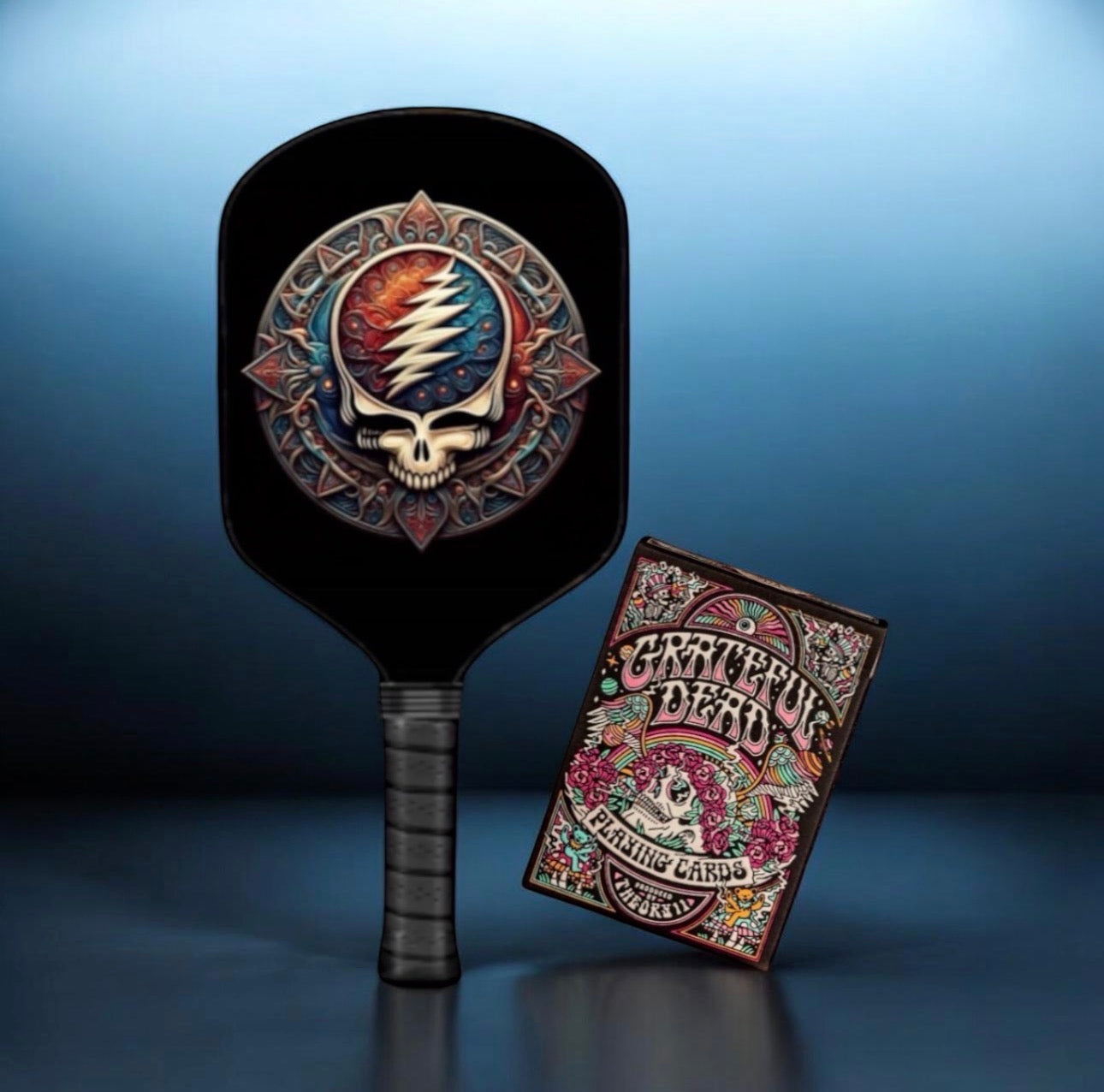 Grateful Dead Drops - Stealie- Collector's Edition Pickleball Paddle & Playing Cards pickleball product, supplier image 1