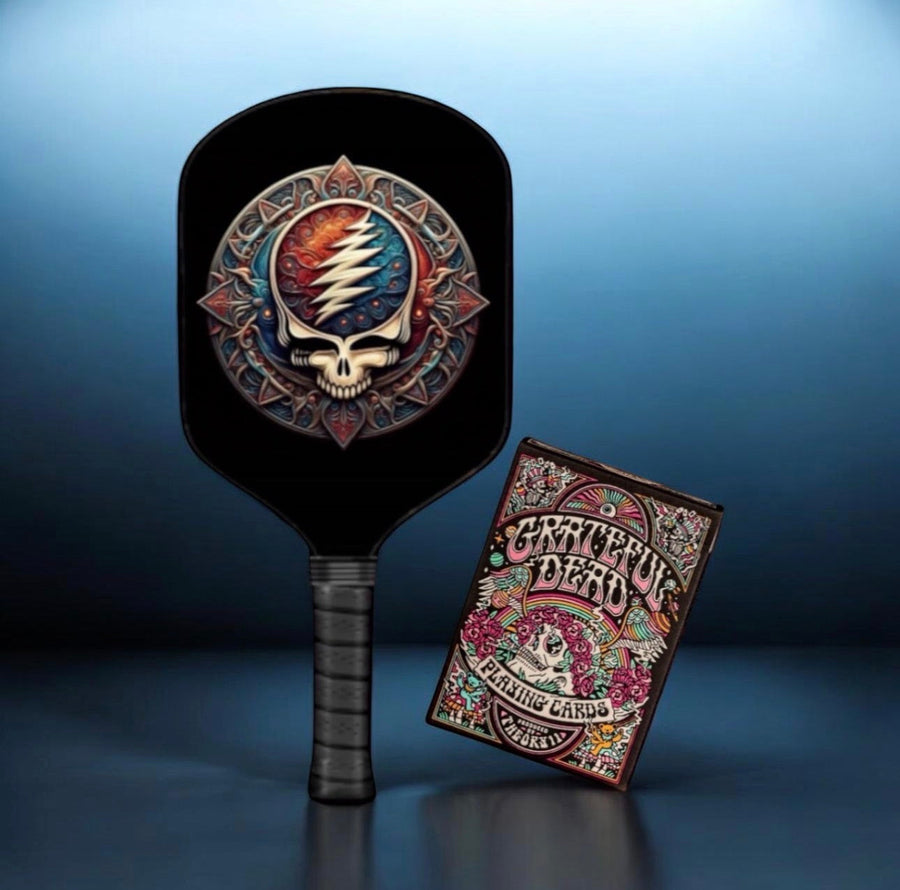 Grateful Dead Drops - Stealie- Collector's Edition Pickleball Paddle & Playing Cards
