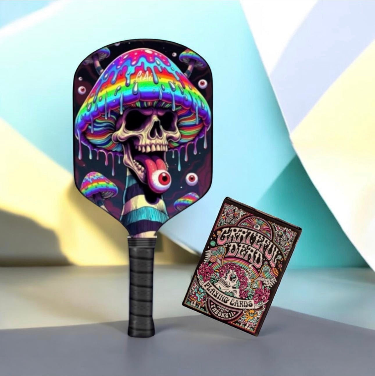Grateful Dead Drops - Mystic Mushroom- Collector's Edition Pickleball Paddle & Playing Cards (Copy) pickleball product, supplier image 1