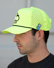 Perforated Rope Hat - Highlighter Yellow, product image 7