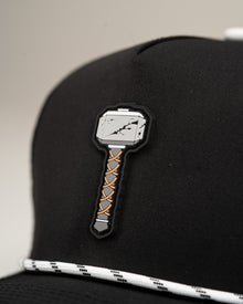 Thor's Hammer Black - Perforated Rope Hat, product image 3