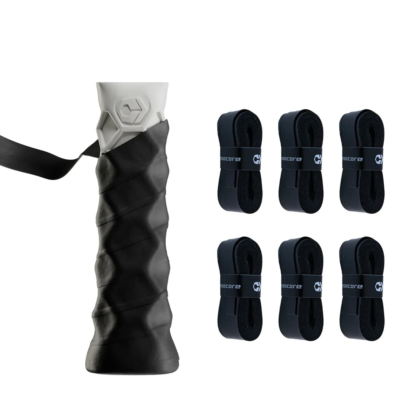 Hesacore Hesatac Pickleball Paddle Overgrip – Black pickleball accessory, supplier image 1