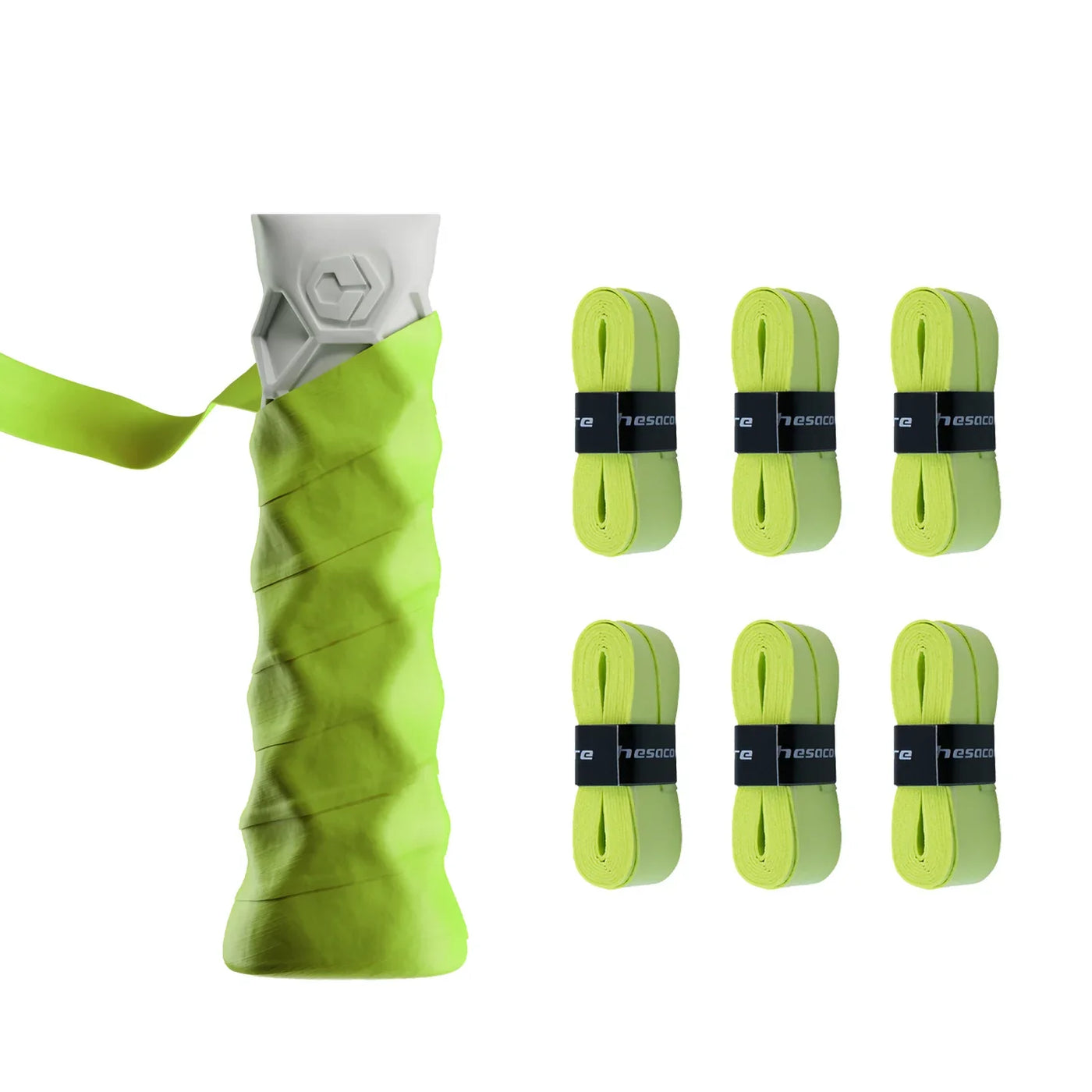 Hesacore Hesatac Pickleball Paddle Overgrip – Neon Green pickleball accessory, supplier image 1