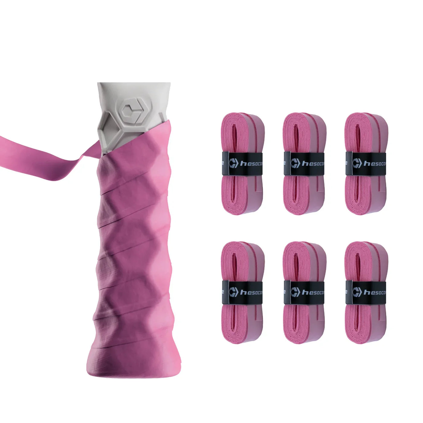 Hesacore Hesatac Pickleball Paddle Overgrip – Pink pickleball accessory, supplier image 1