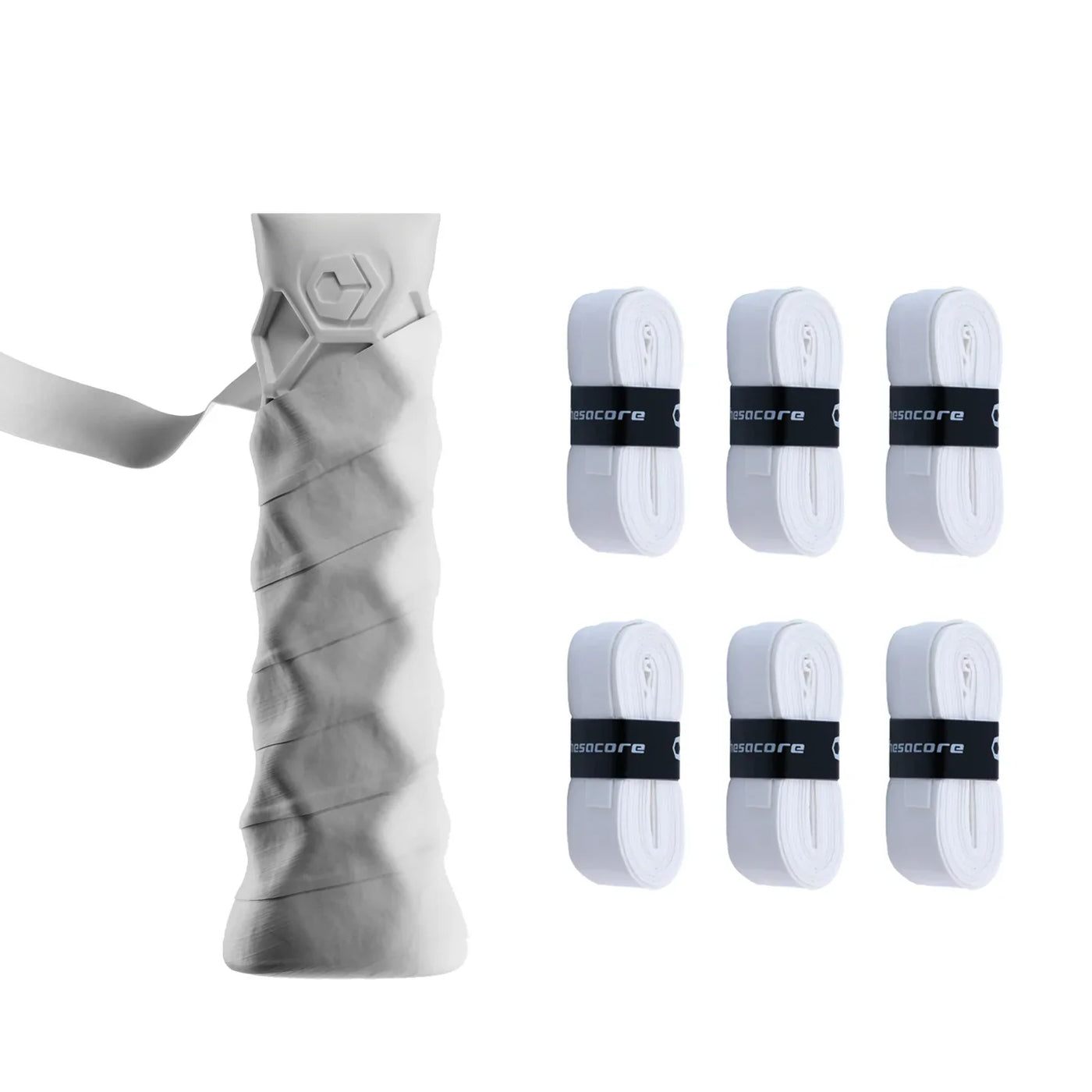 Hesacore Hesatac Pickleball Paddle Overgrip – White pickleball accessory, supplier image 1