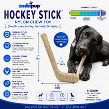 Hockey Stick Nylon Dog Chew Toy - Ultra-Durable for Aggressive Chewers USA