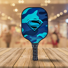 Superman Logo Blue Camo - Pickleball Paddle pickleball product, supplier image 1