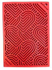 Love eMat - Enrichment Lick Mat for Dogs and Cats| Heart Design | SodaPup