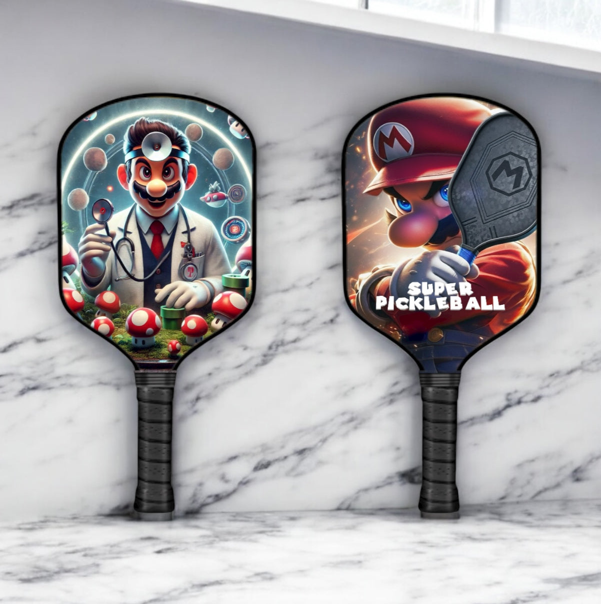 Dr. Mario- Mario Brothers - Pickleball Paddle pickleball paddle design, product view 1