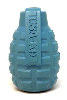 USA-K9 Grenade Rubber Dog Chew Toy | K9 Handler eDispenser Toy | Red & Blue | USA Made
