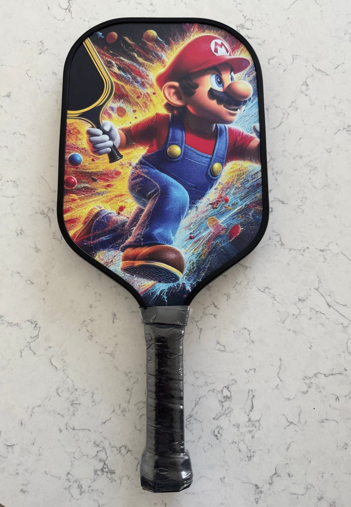 Mario - Mario Brothers - Pickleball Paddle pickleball paddle design, product view 4
