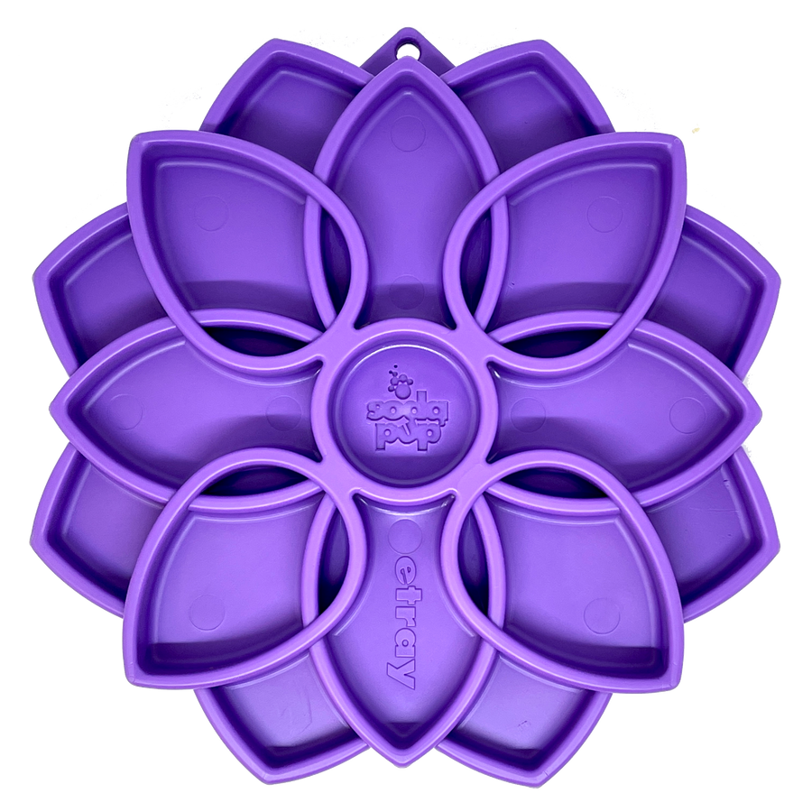 Mandala eTray Shallow Slow Feeder Dog Bowl for Enrichment | USA Made