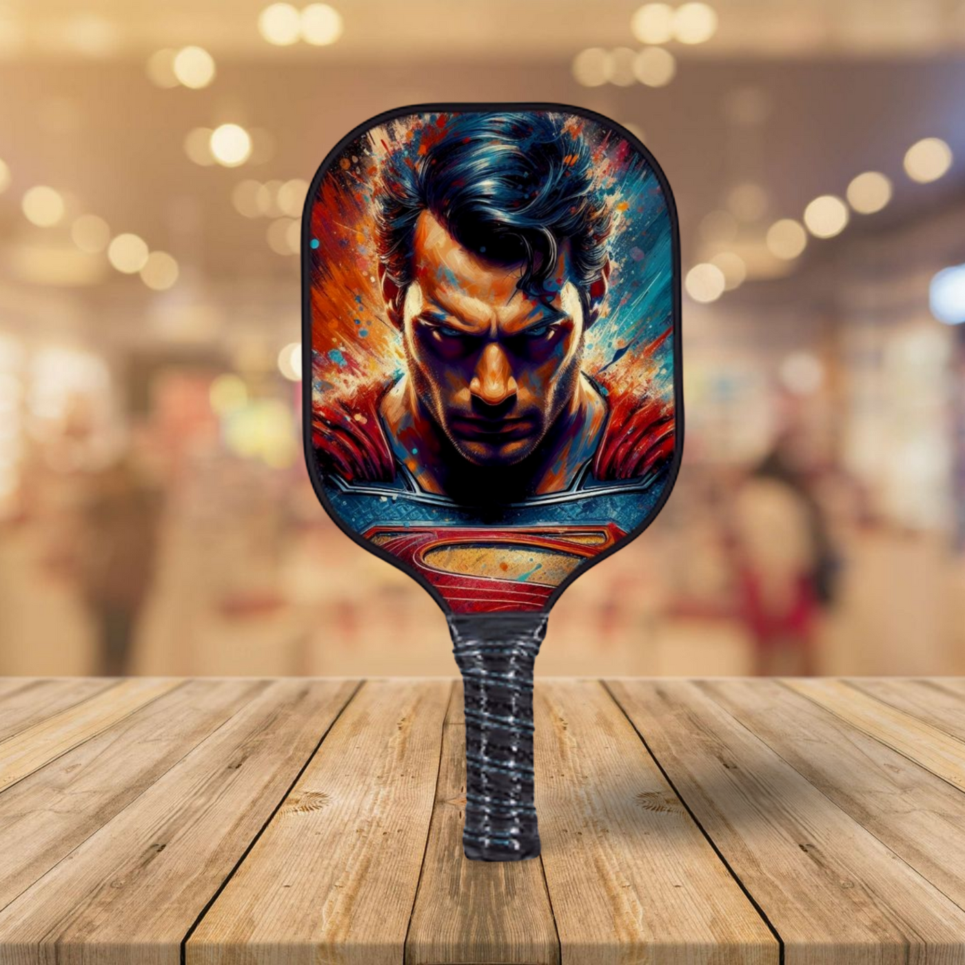 Man of Steel - Superman - Splash Edition - Pickleball Paddle pickleball paddle design, product view 1